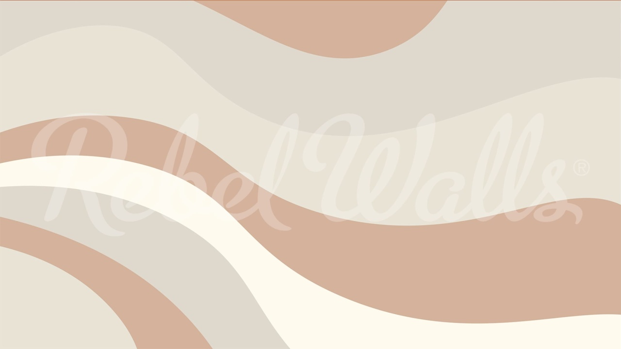 Fototapet, Smooth Waves, Beige, Rebel Walls - 2