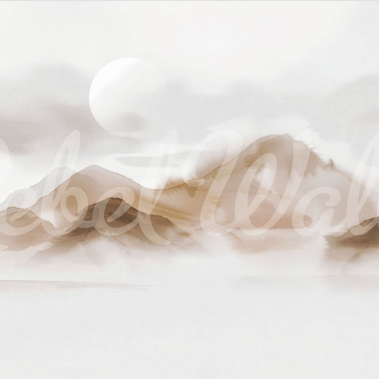 Fototapet, Soft Mountains, Beige, Rebel Walls - 2