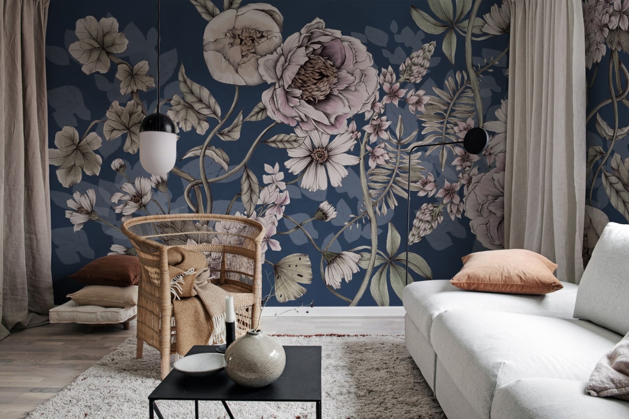 Fototapet, Spring Flower, Dark blue, Rebel Walls - 3