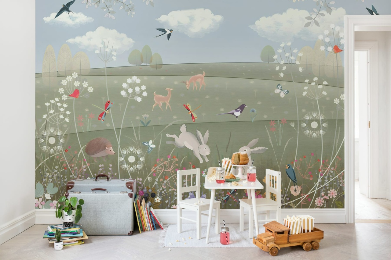 Fototapet, Spring Meadow, Multi, Rebel Walls - 3
