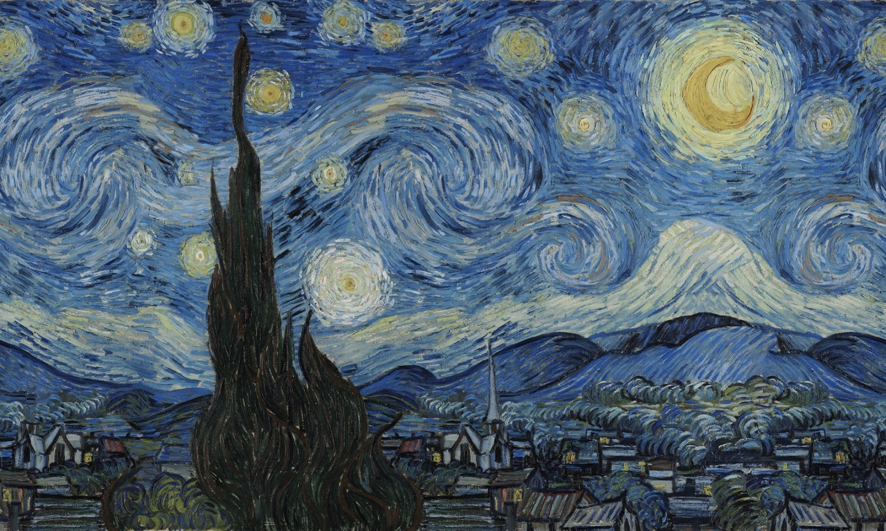Fototapet, Starry Night by Van Gogh Repeatable, Rebel Walls - 2