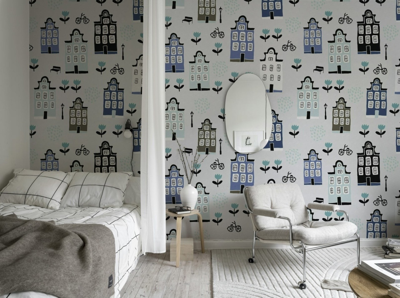 Fototapet, Sweet Town, Blue, Rebel Walls — imaginea 3