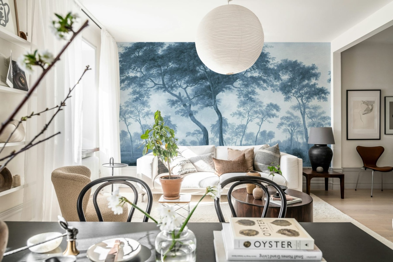 Fototapet, The Green Forest, Vintage Blue, Rebel Walls