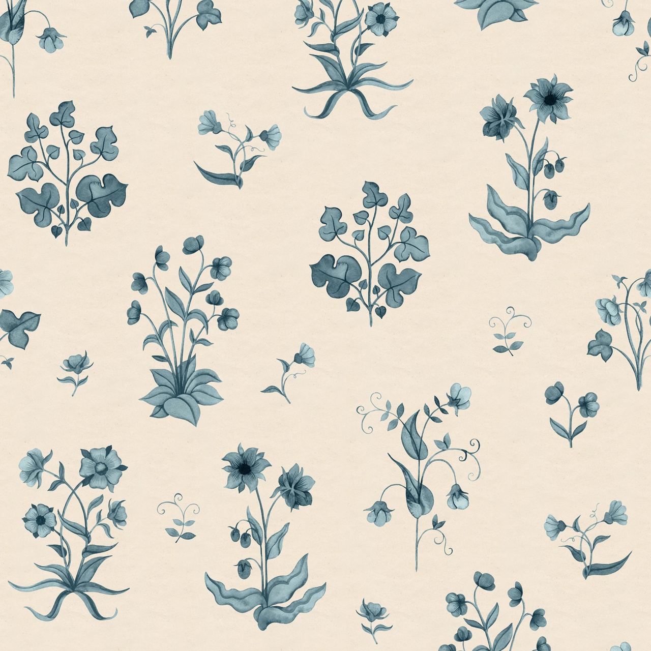 Fototapet, Timeless Flora, Blue, Rebel Walls - 2