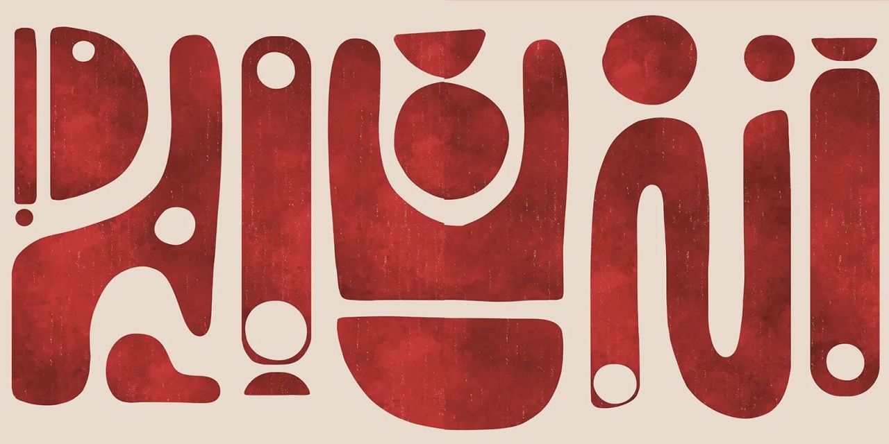 Fototapet Tribal Tide Watercolor Red - personalizat, VLAdiLA — imaginea 2