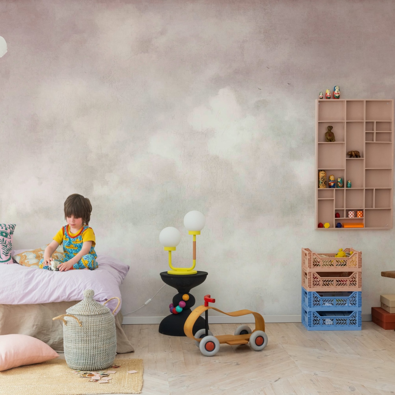 Fototapet, Vintage Clouds, Pink, Rebel Walls - 3
