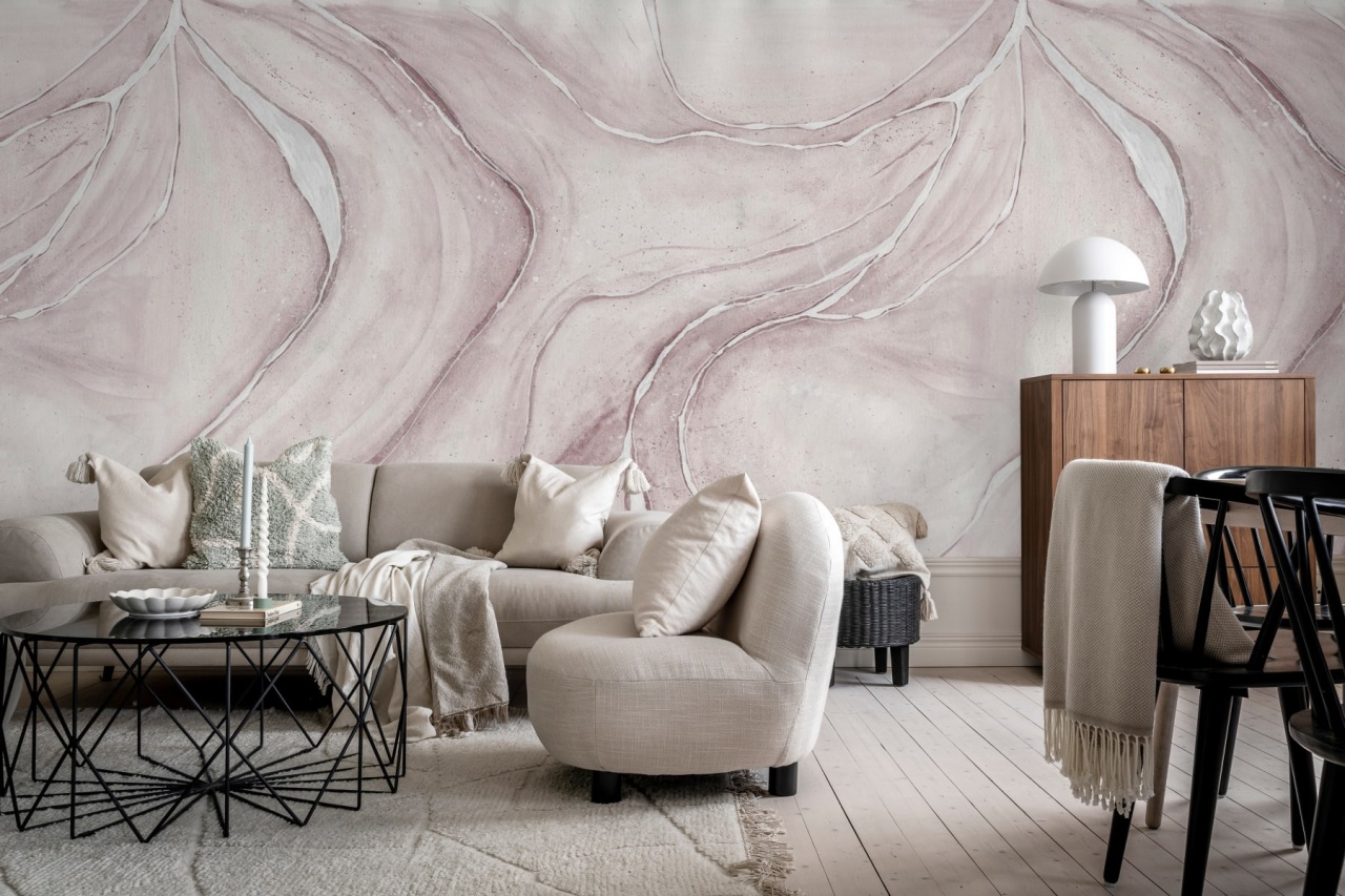 Fototapet, Watercolor Flow, Dusty Pink, Rebel Walls
