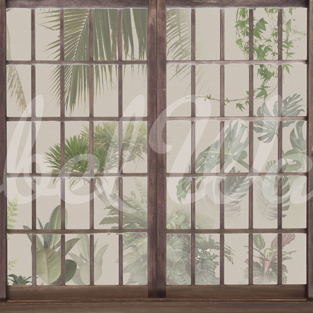 Fototapet, Window View, Beige, Rebel Walls - 2