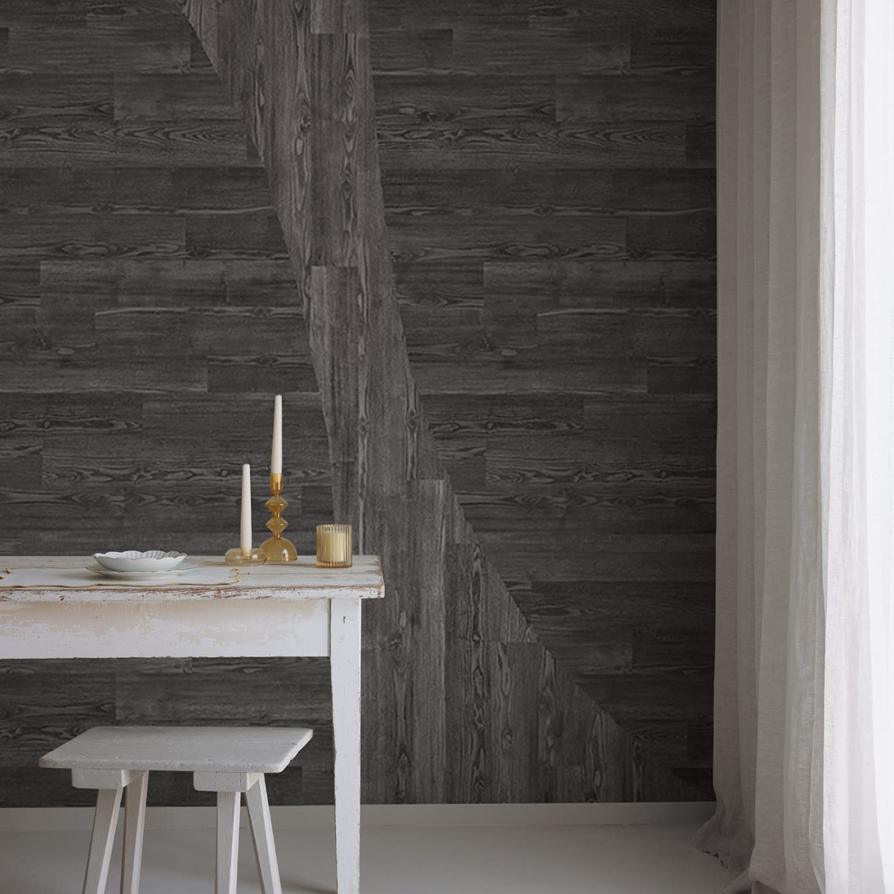 Fototapet, Woodline, Gray, Rebel Walls - 3