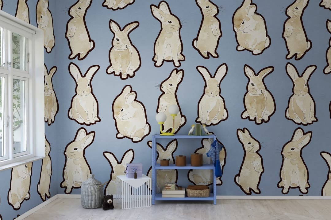Fototapet, Year of the Bunny, Blue, Rebel Walls