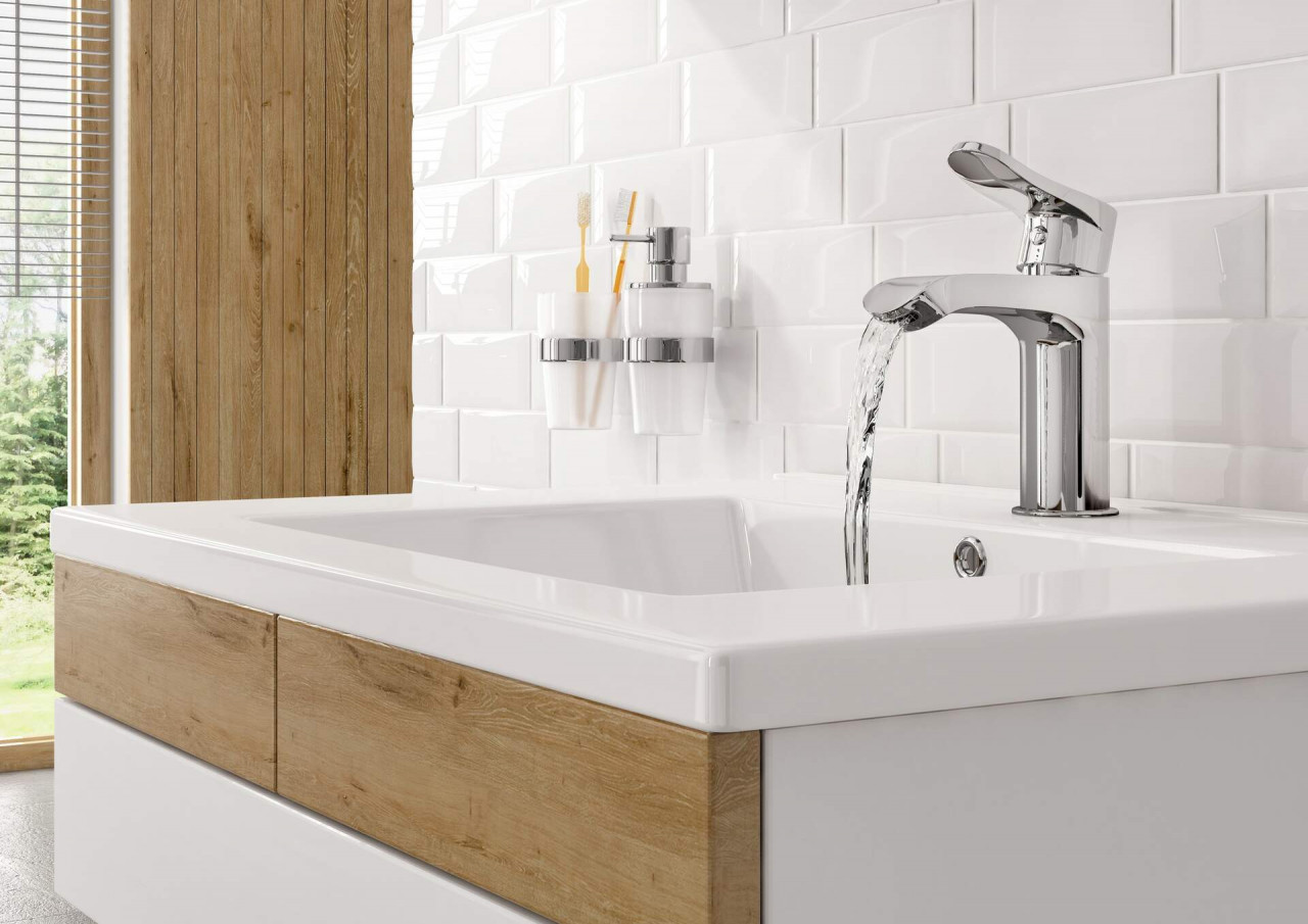 Lavoar ceramic, cu montare încastrată - 60 cm, Floks, CDI_6U6M - 1 | YEO