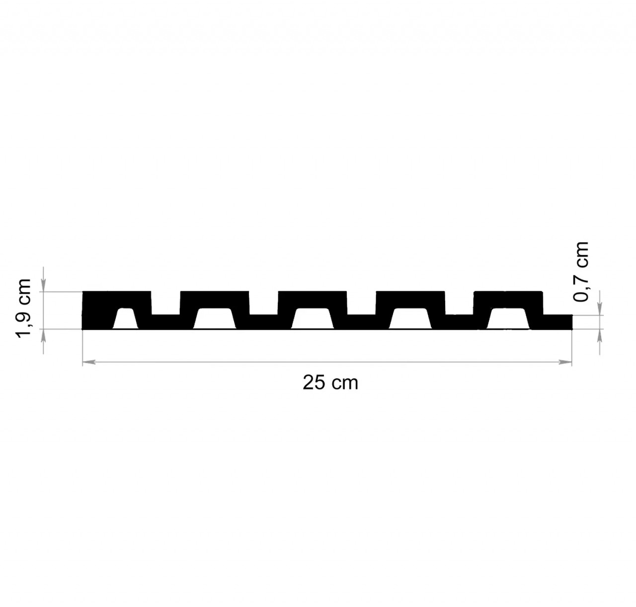 Panou decorativ 3D din poliuretan flexibil, model Riflaj W371F - 25x1.9x200 cm - 1 | YEO