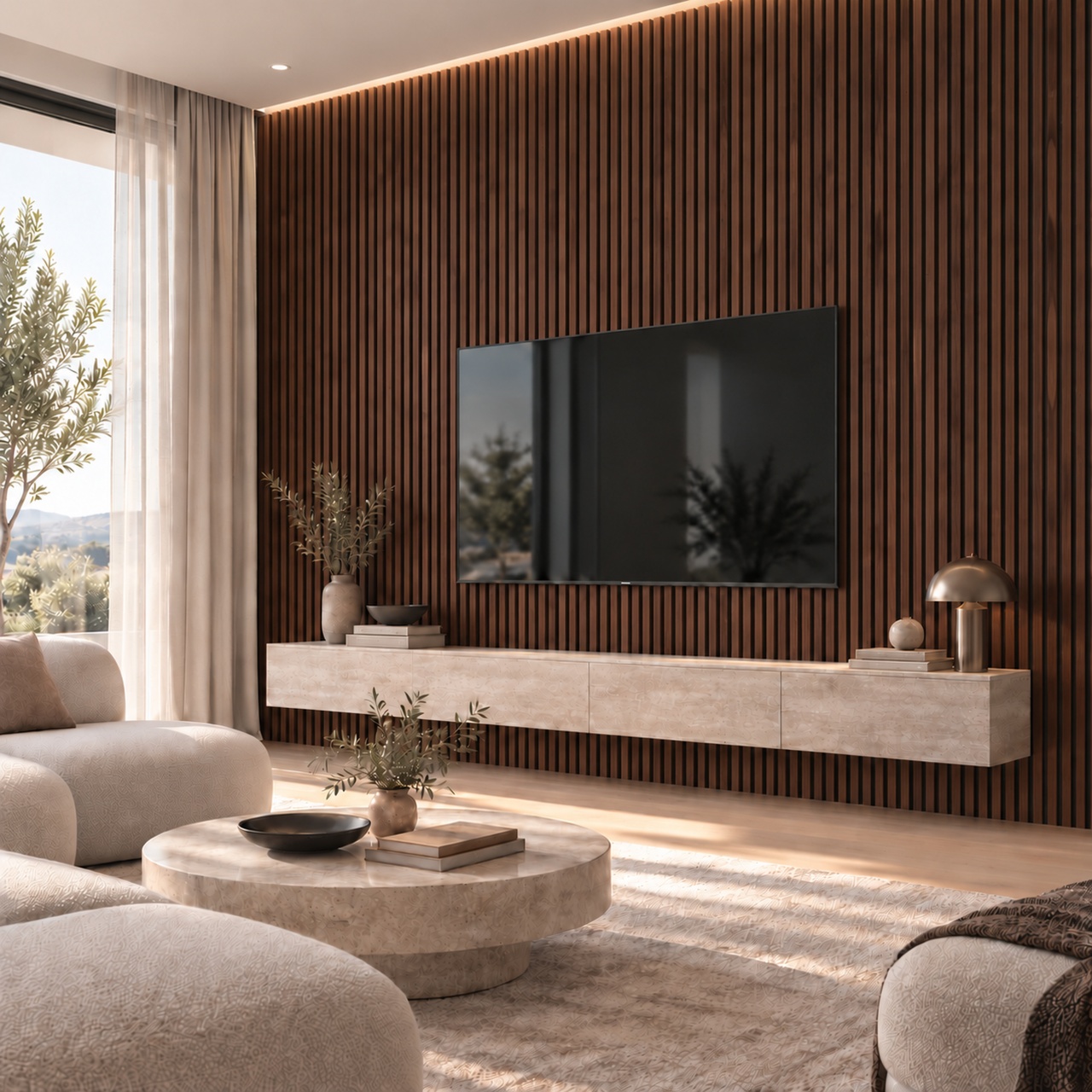 Panou riflaj decorativ 3D din polimer rigid, model Moon Dark - 12.2x1.2x270 cm — imaginea 4