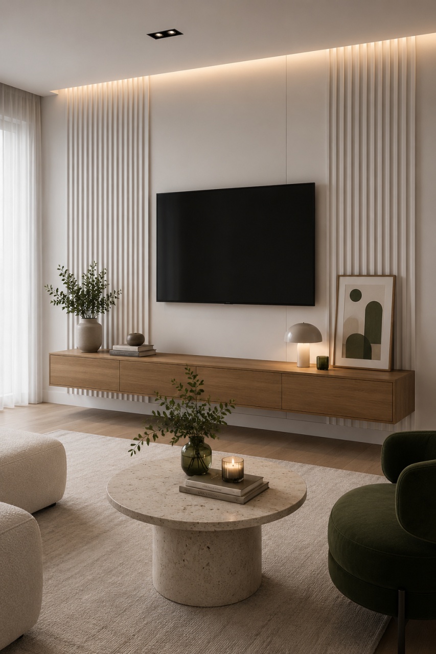 Panou riflaj decorativ 3D, W366 - 24.8x3.5x200 cm — imaginea 2