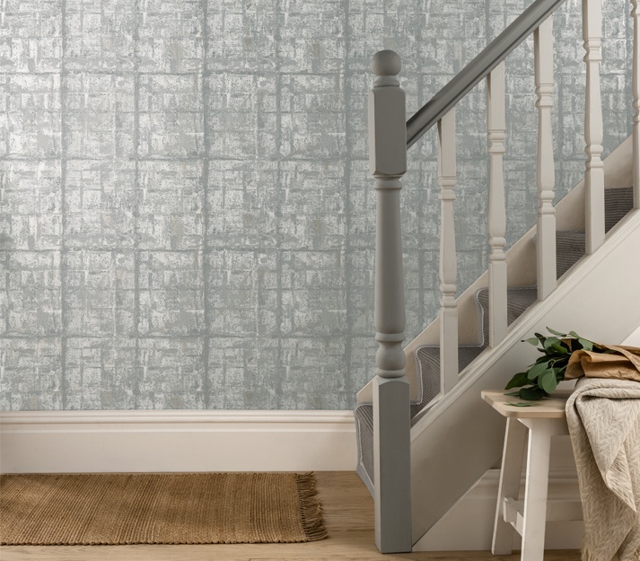 Patina, Mist Grey Luxury Textured, 1838 Wallcoverings, 5.3mp / rola