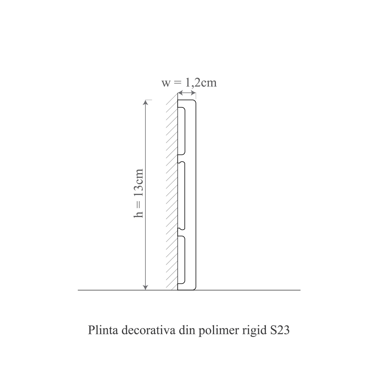Plinta decorativa S23 - 13x1.2x200 cm - 1 | YEO