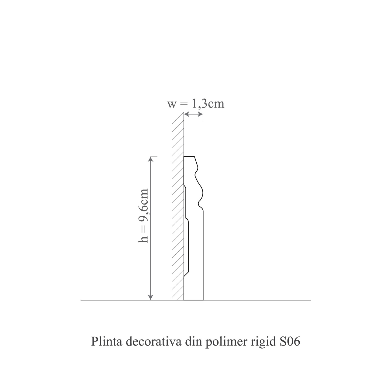 Plinta decorativa S6 - 9.6x1.3x200 cm - 1 | YEO