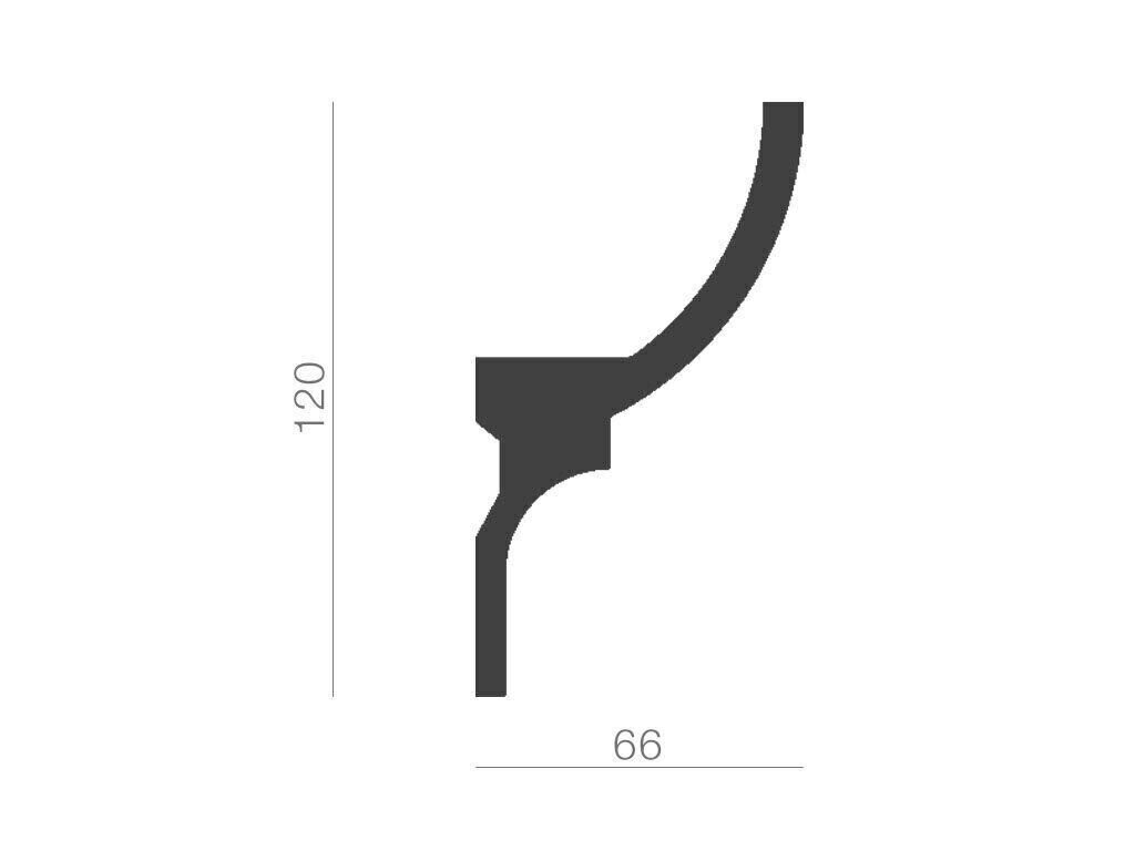 Profil pentru banda LED din poliuretan KF714 - 12x6.6x200 cm - 1 | YEO