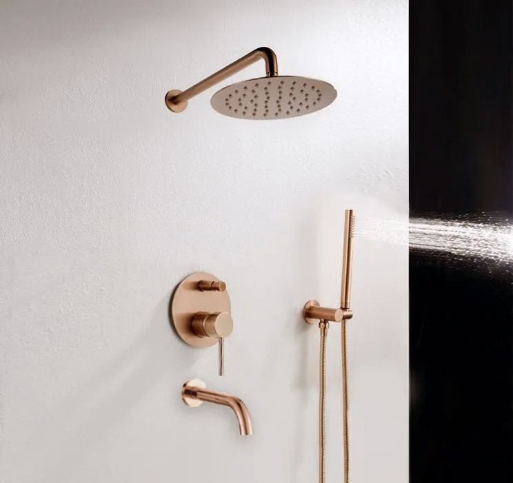 Sistem de dus incastrat Rea Lungo Rose Gold finisaj lucios - 1 | YEO