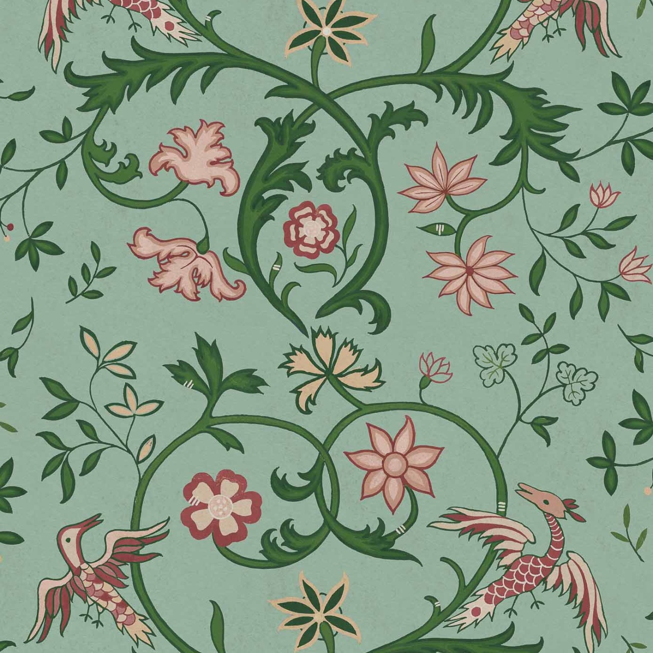 Tapet Antwerp Damask, Sage, Coordonne, 5mp / rola - 2