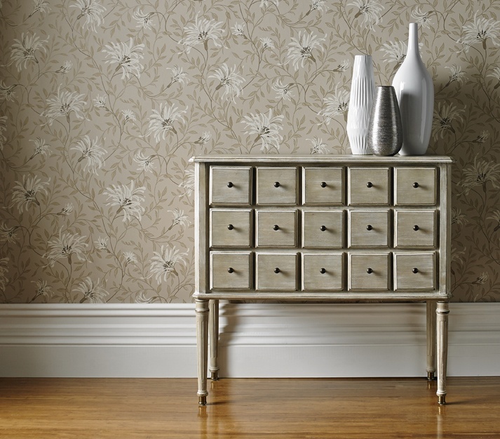 Tapet, Fairhaven, Natural Luxury Floral, 1838 Wallcoverings, 5.3mp / rola