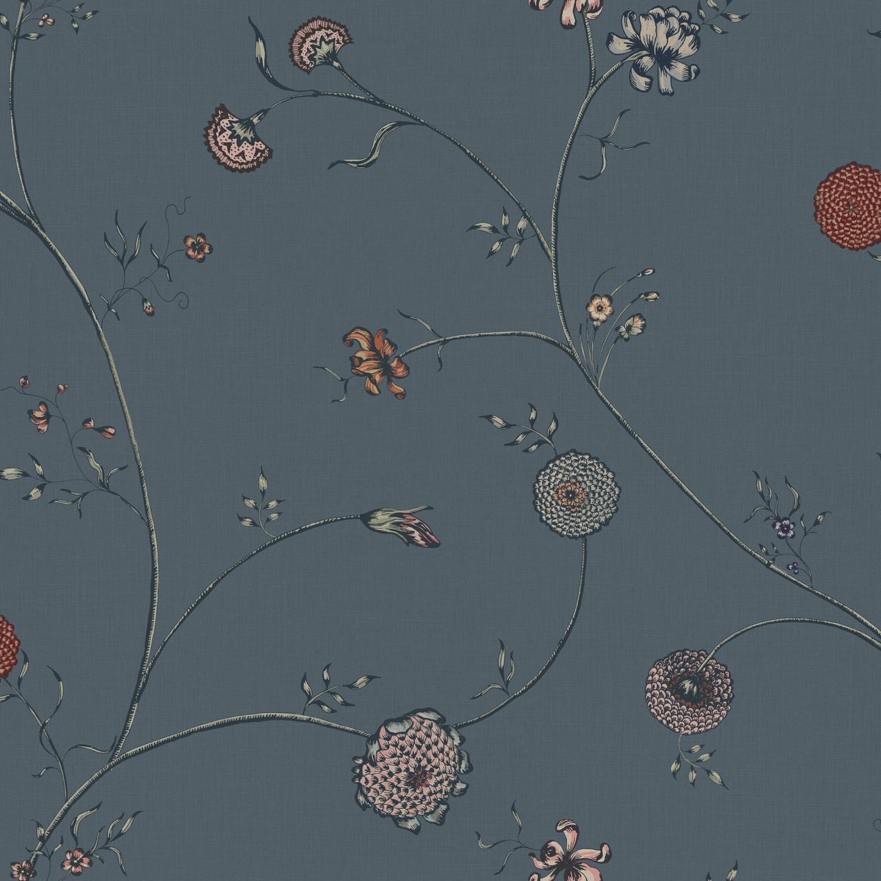 Tapet Flower Thread, Blue, Rebel Walls, 5 mp / rola - 2