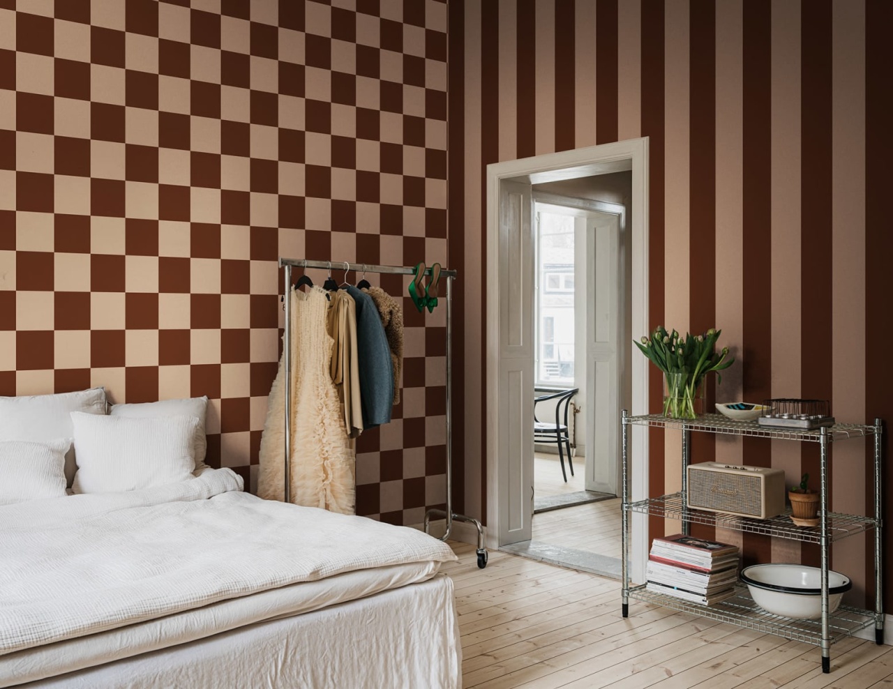 Tapet Happy Stripes, Apricot, Rebel Walls - 2 | YEO