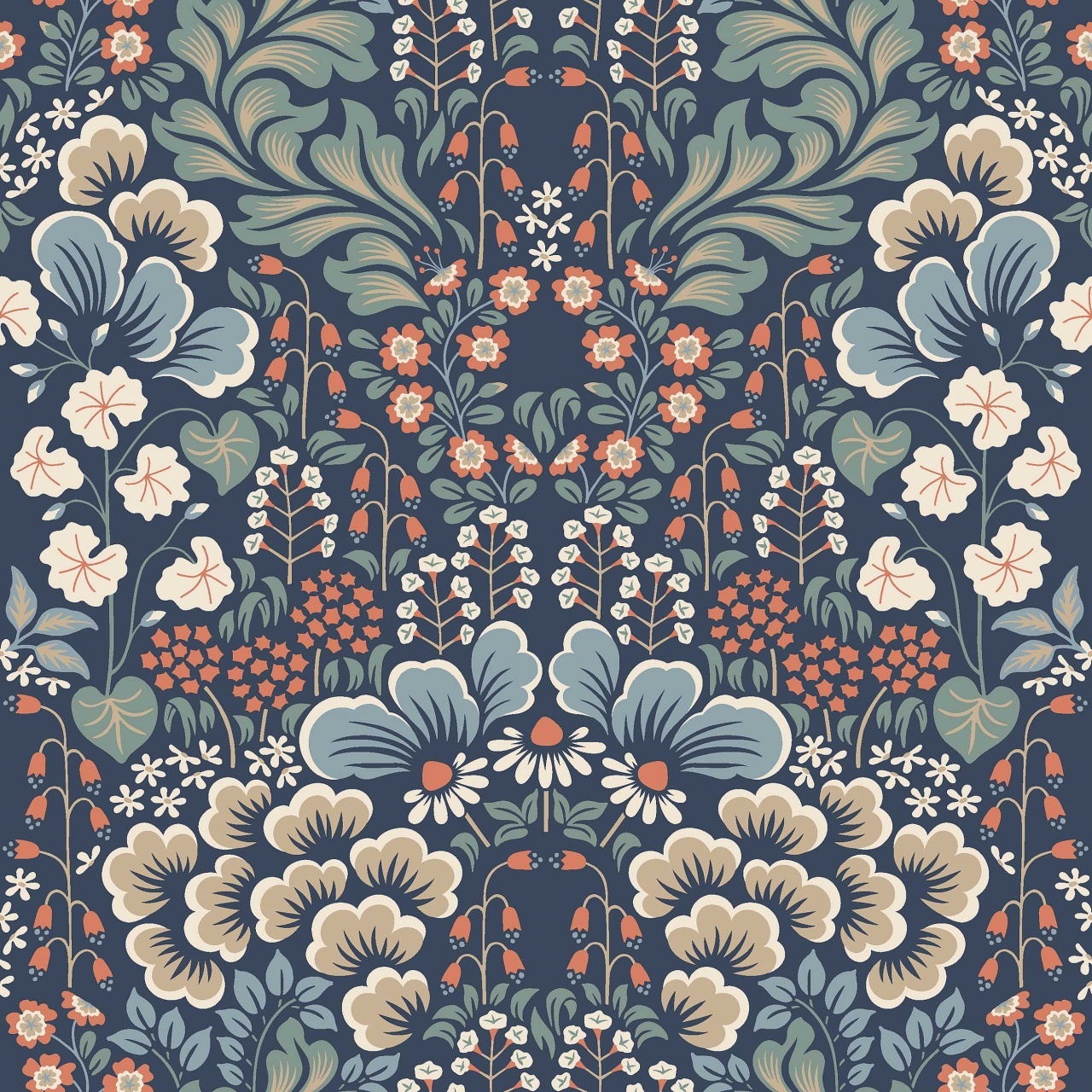 Tapet lavabil, Hanna Werning Blomstervall 2097, 5.3mp / rola - 5