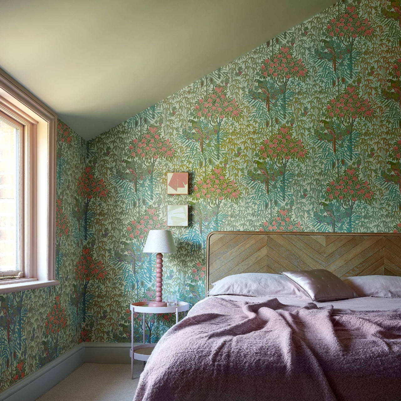 Tapet, Macaw, Olive Green, 1838 Wallcoverings, 5.3mp / rola