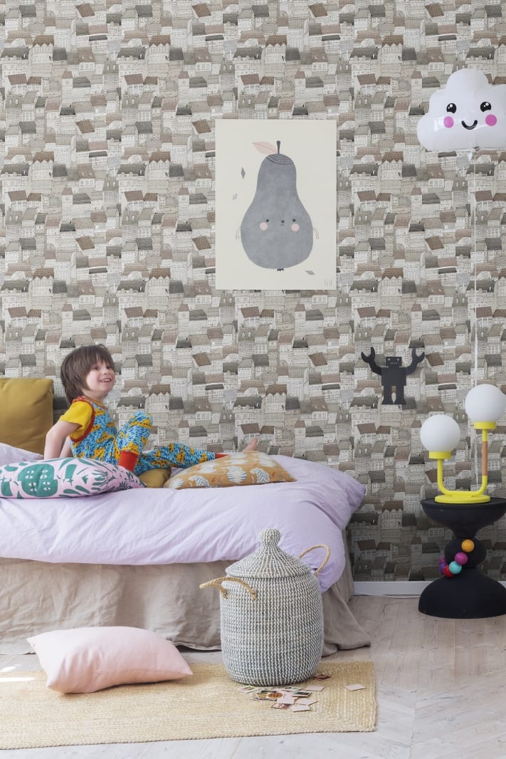 Tapet pentru copii, Dream Town, Sand, Rebel Walls - 4 | YEO