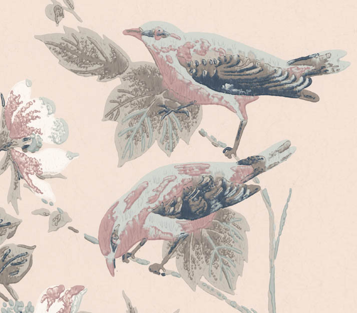 Tapet Rosemore, Pink Luxury Bird, 1838 Wallcoverings, 5.3mp / rola - 1 | YEO