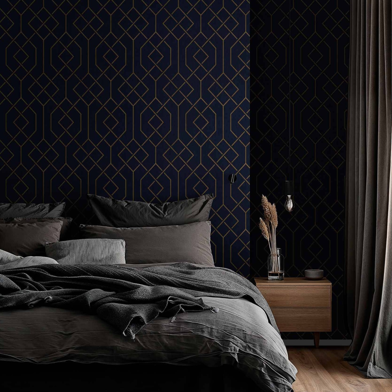 Tapet Trellis, Ultramarine, Coordonne, 5mp / rola