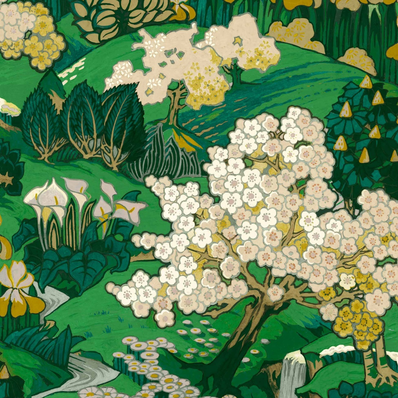 Tapet Yu Garden, Emerald, Coordonne 5mp / rola - 2