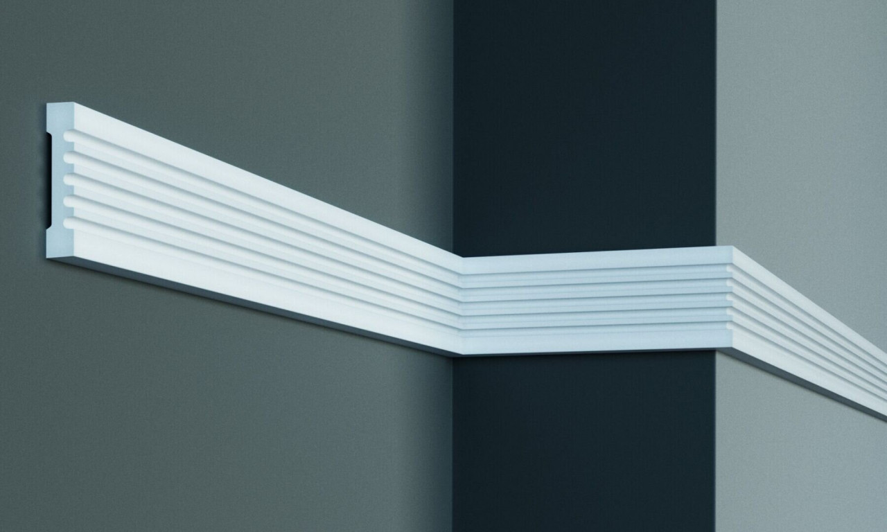 Brau decorativ din poliuretan Flexibil CR779F - 7.6x2x200 cm - 1 | YEO