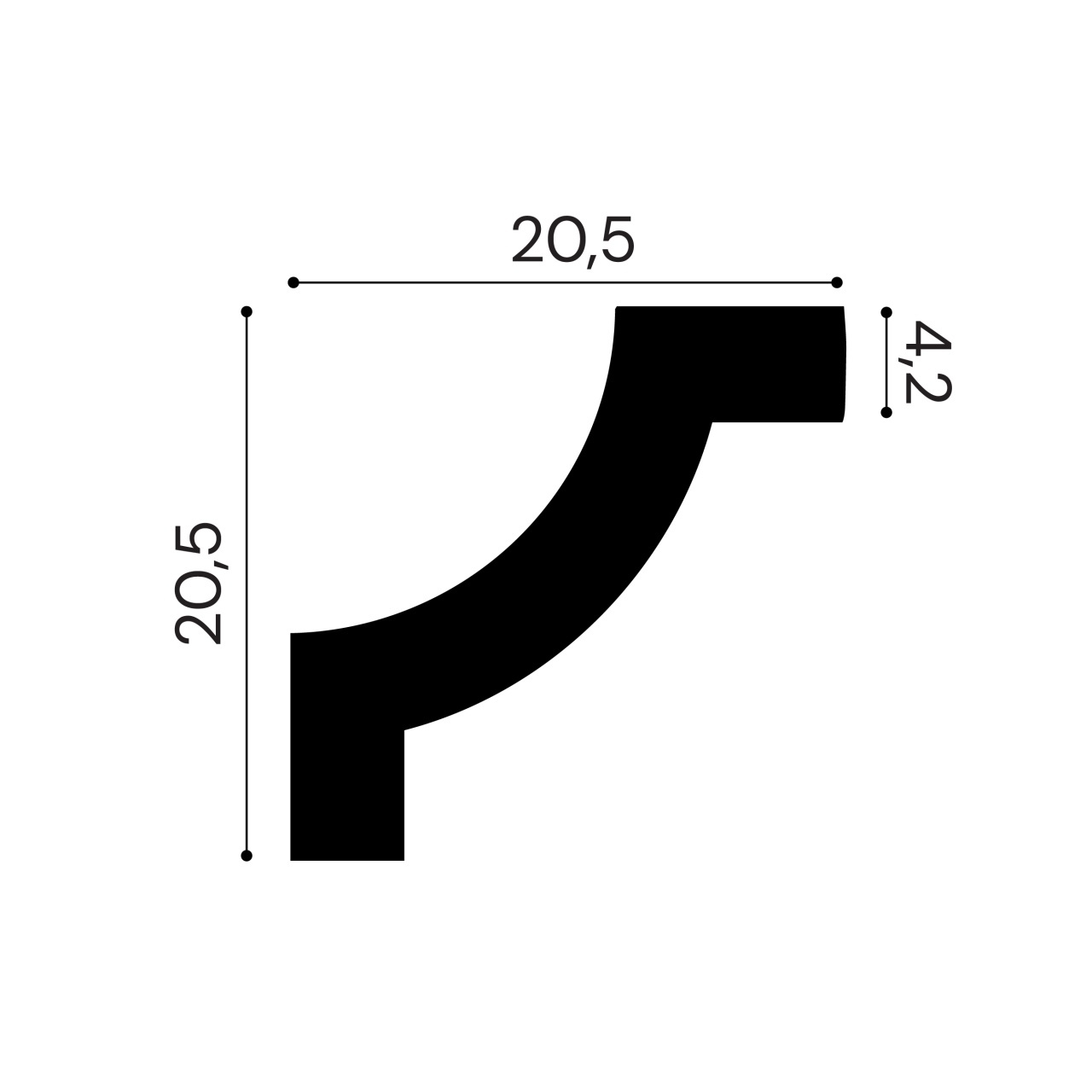 Chenar din poliuretan, Manavi, B17-1 - 20.5x20.5x1.7 cm — imaginea 2