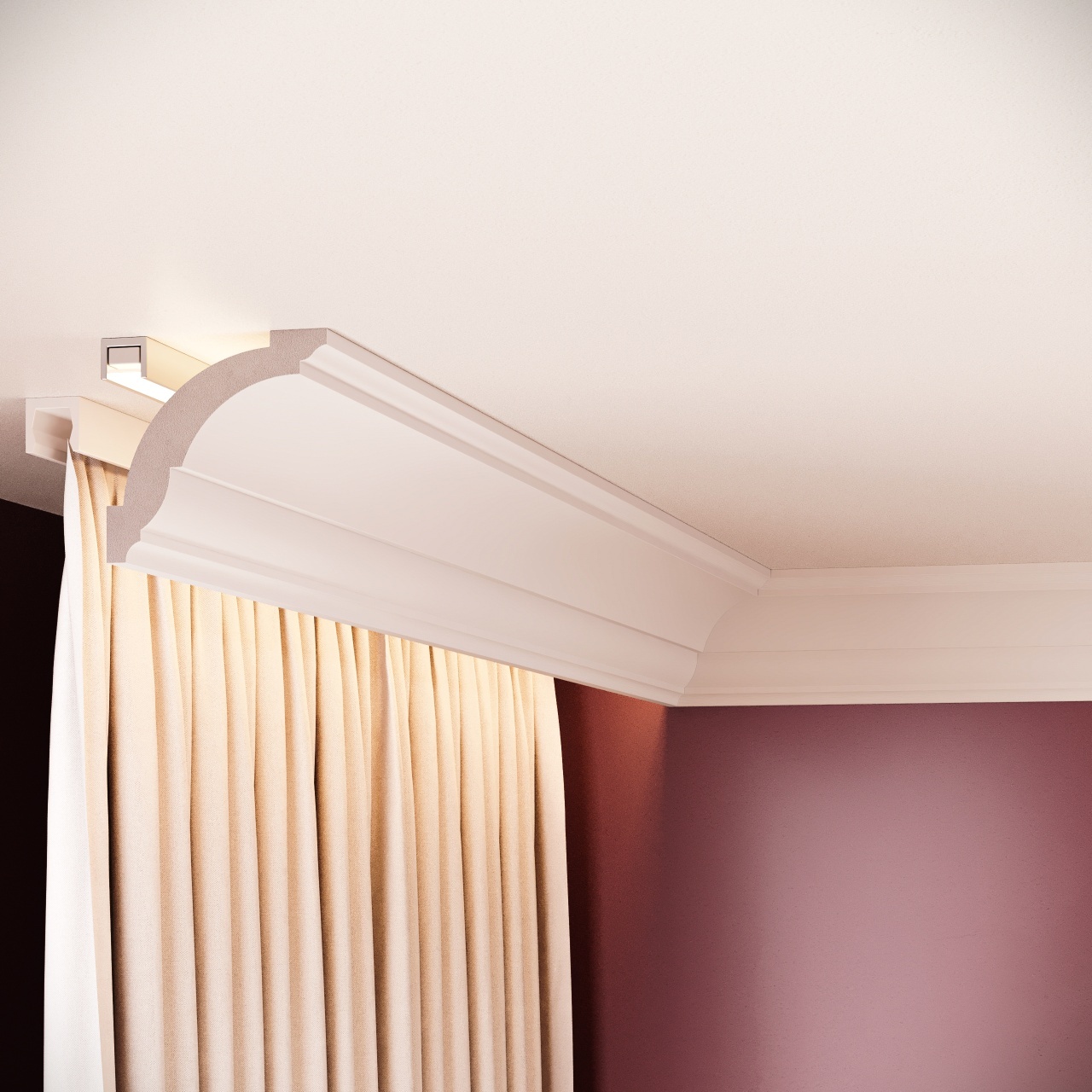 Cornisa decorativa C7 - 7.8x6.6x200 cm - 3 | YEO