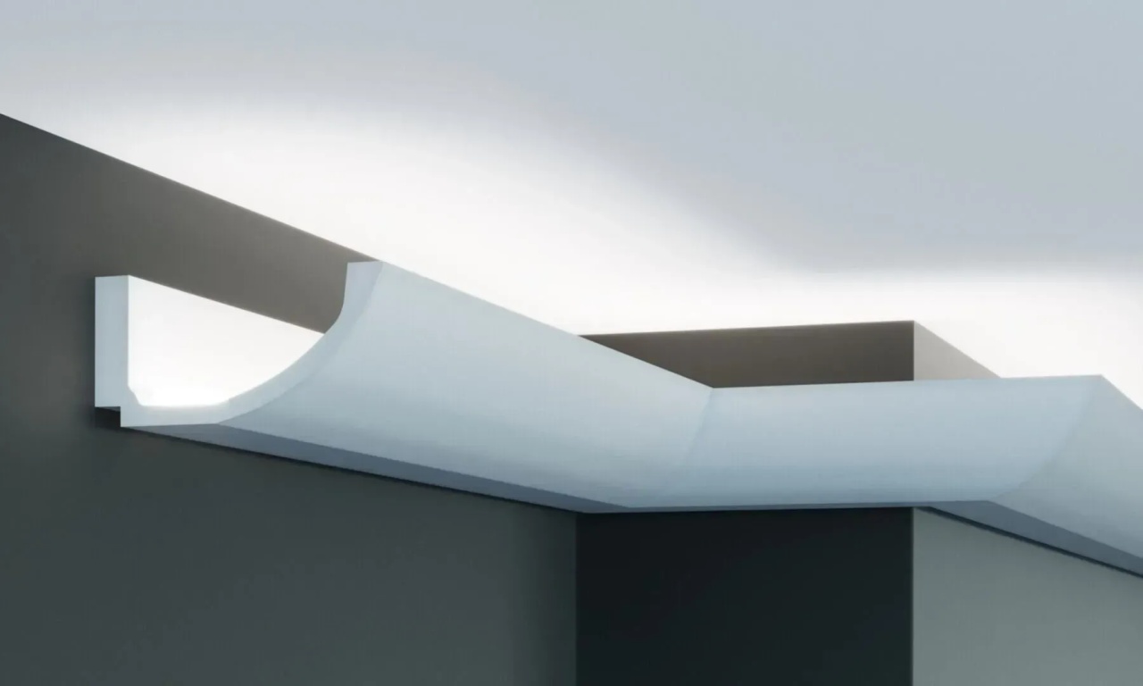 Cornisa decorativa din poliuretan Flexibil P883F - 6x12.5x200 cm - 2 | YEO