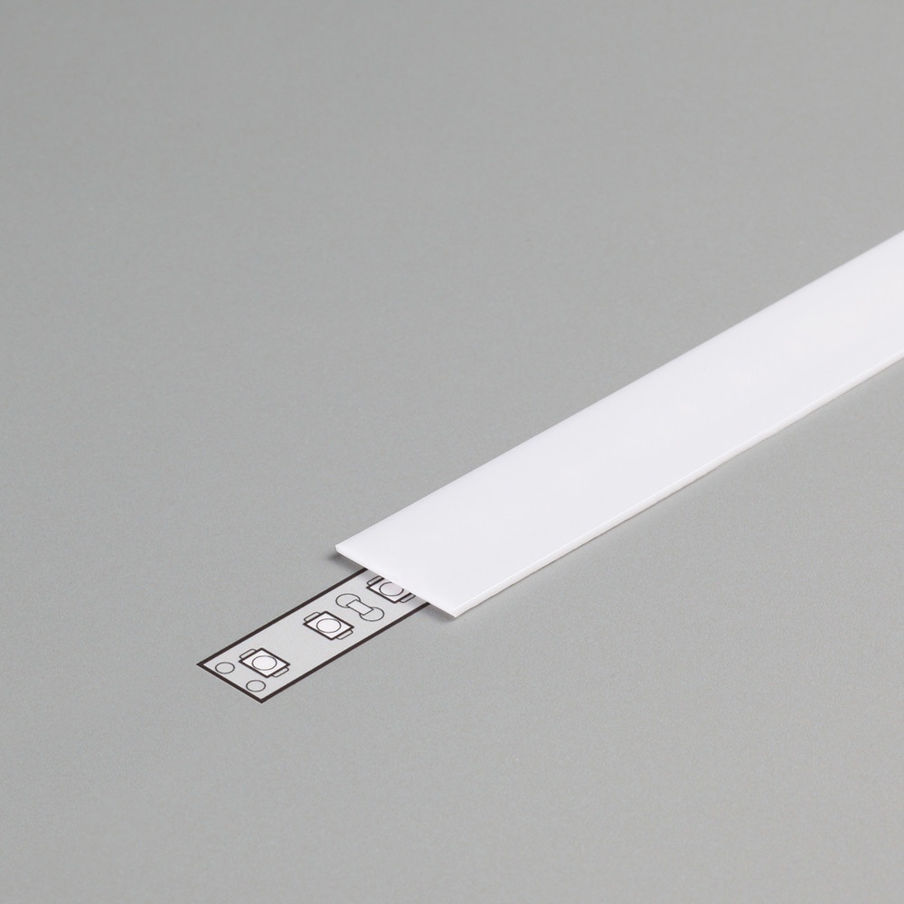 Difuzor de lumina LED din PVC, alb, 2.2x100 cm — imaginea 2