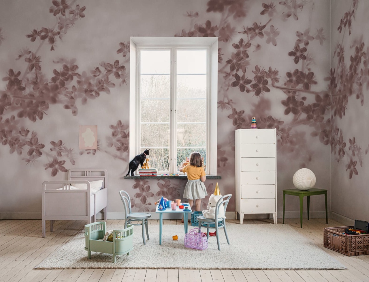 Fototapet, Apple Bloom, Pink, Rebel Walls