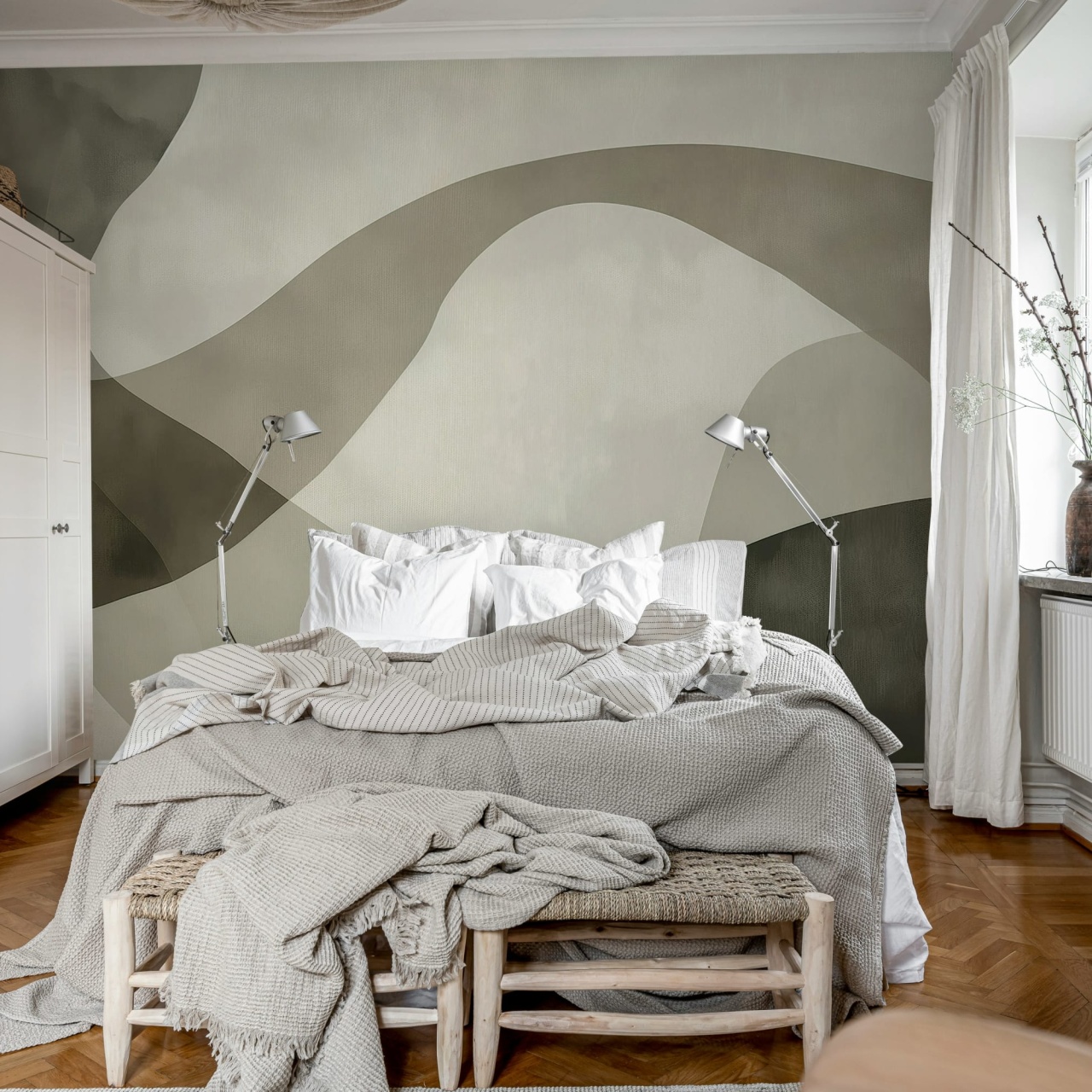 Fototapet, Artistic Waves, Gray, Rebel Walls