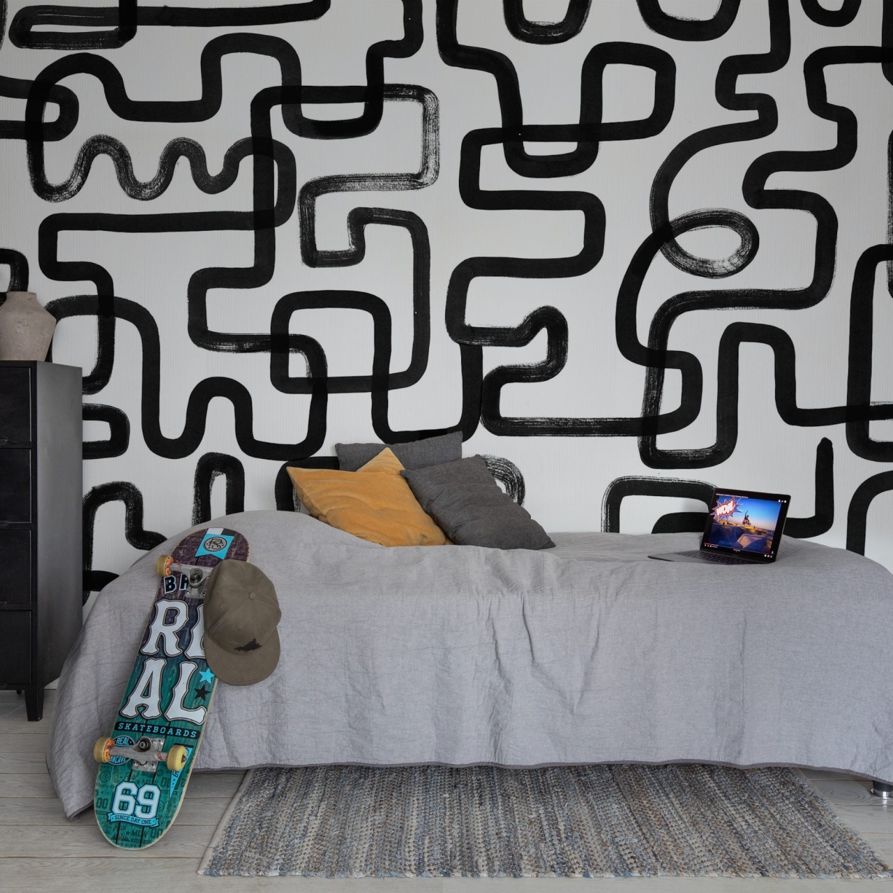 Fototapet, Artzy Lines, Graphite, Rebel Walls