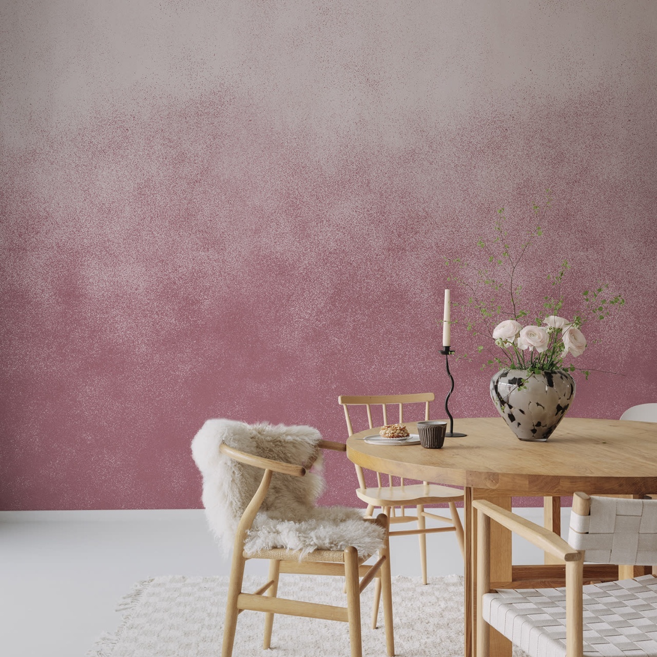 Fototapet, Ash Gradient, Pink, Rebel Walls