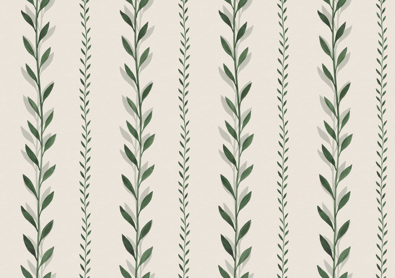 Fototapet, Bayleaf Stripe, Green, Rebel Walls - 2