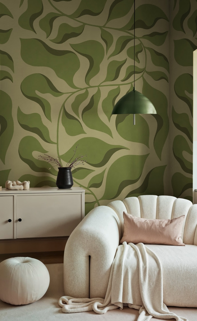 Fototapet, Bold Botanica, Light Green, Rebel Walls - 3