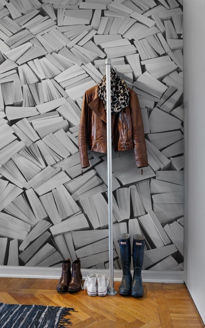 Fototapet, Books, White, Rebel Walls - 3