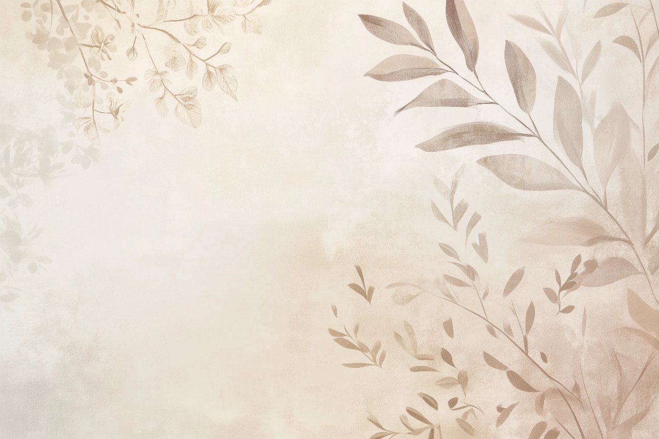 Fototapet Botanic Beige Naturel Canoppe Rêve BNC200