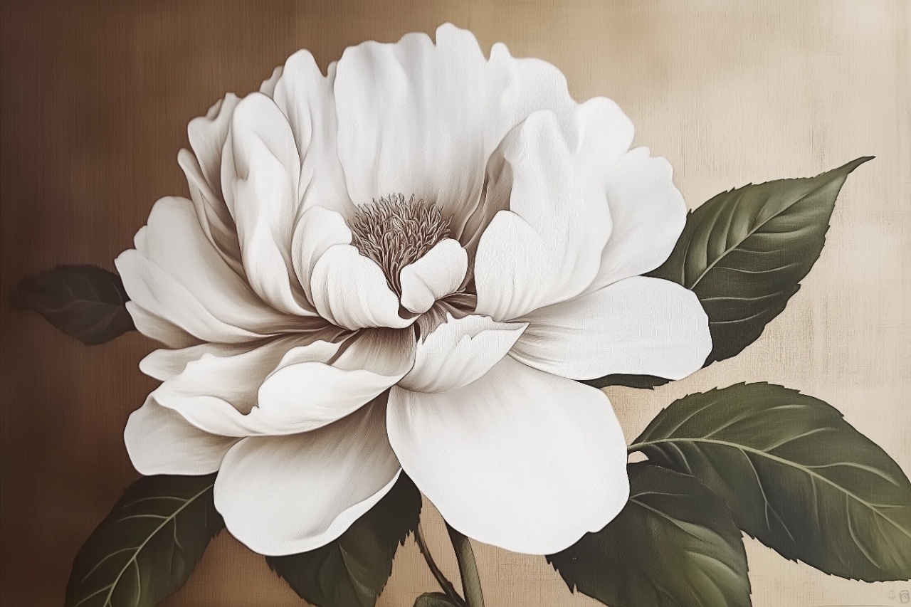 Fototapet Botanic Beige Naturel Majeste Rêve BNM203