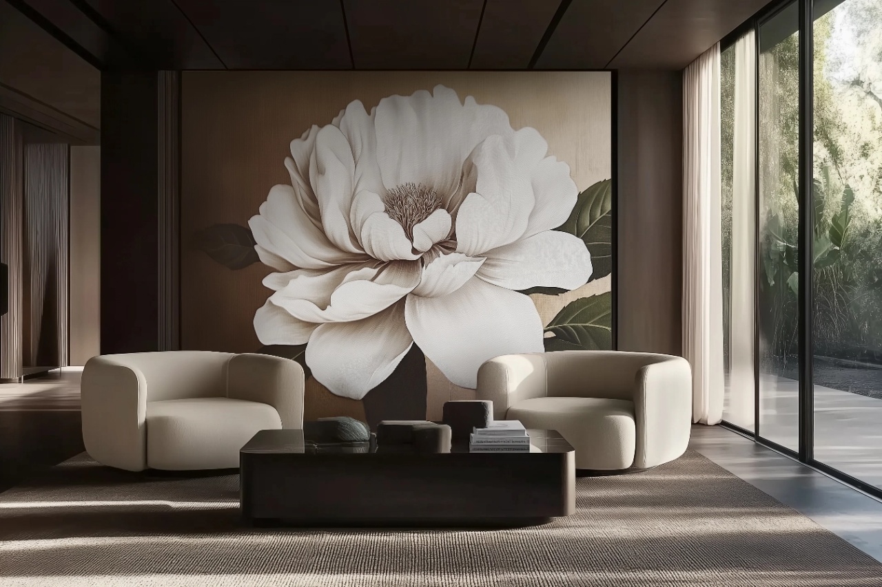 Fototapet Botanic Beige Naturel Majeste Rêve BNM203 — imaginea 2