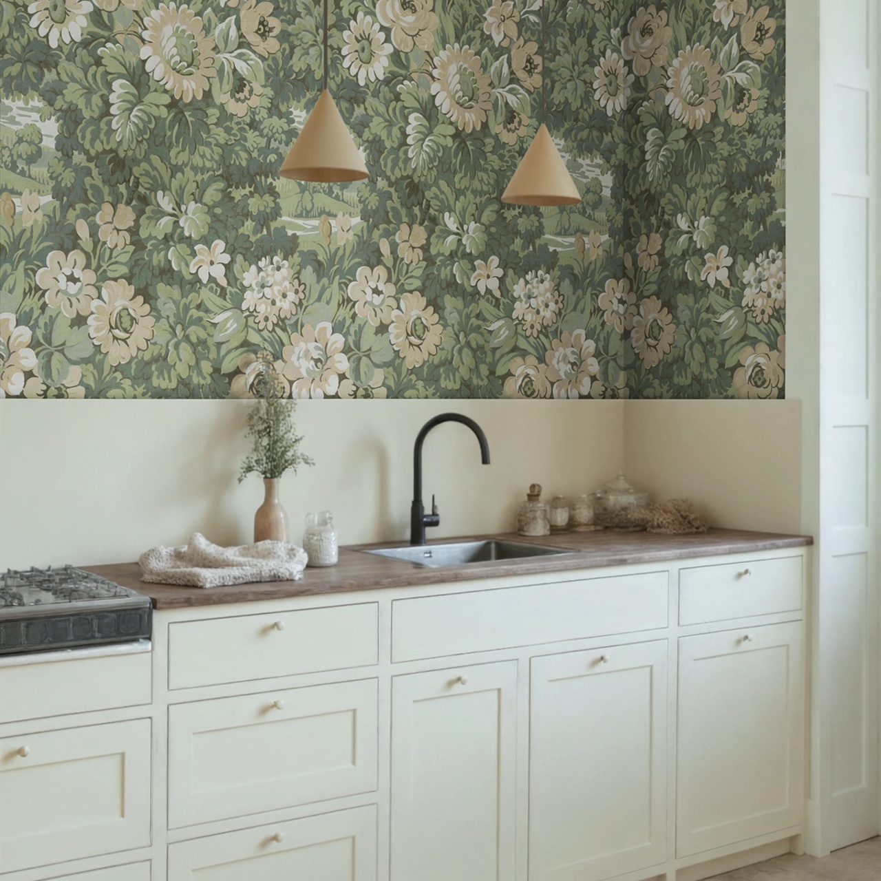 Fototapet, Botanical Manor, Peach, Rebel Walls