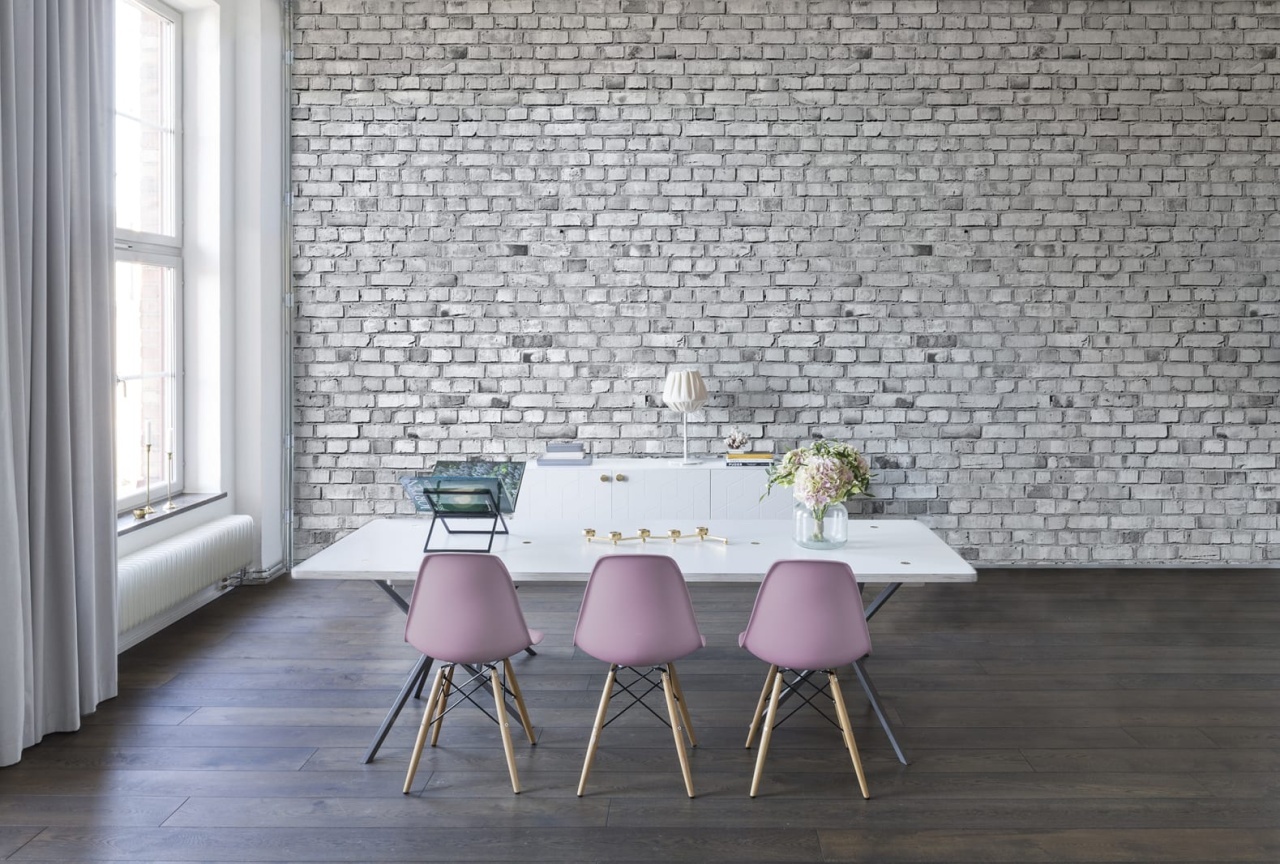 Fototapet, Brick Wall, White, Rebel Walls - 5